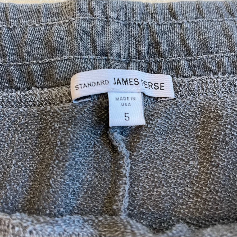 James Perse Charcoal Gray Cotton Drawstring Shorts